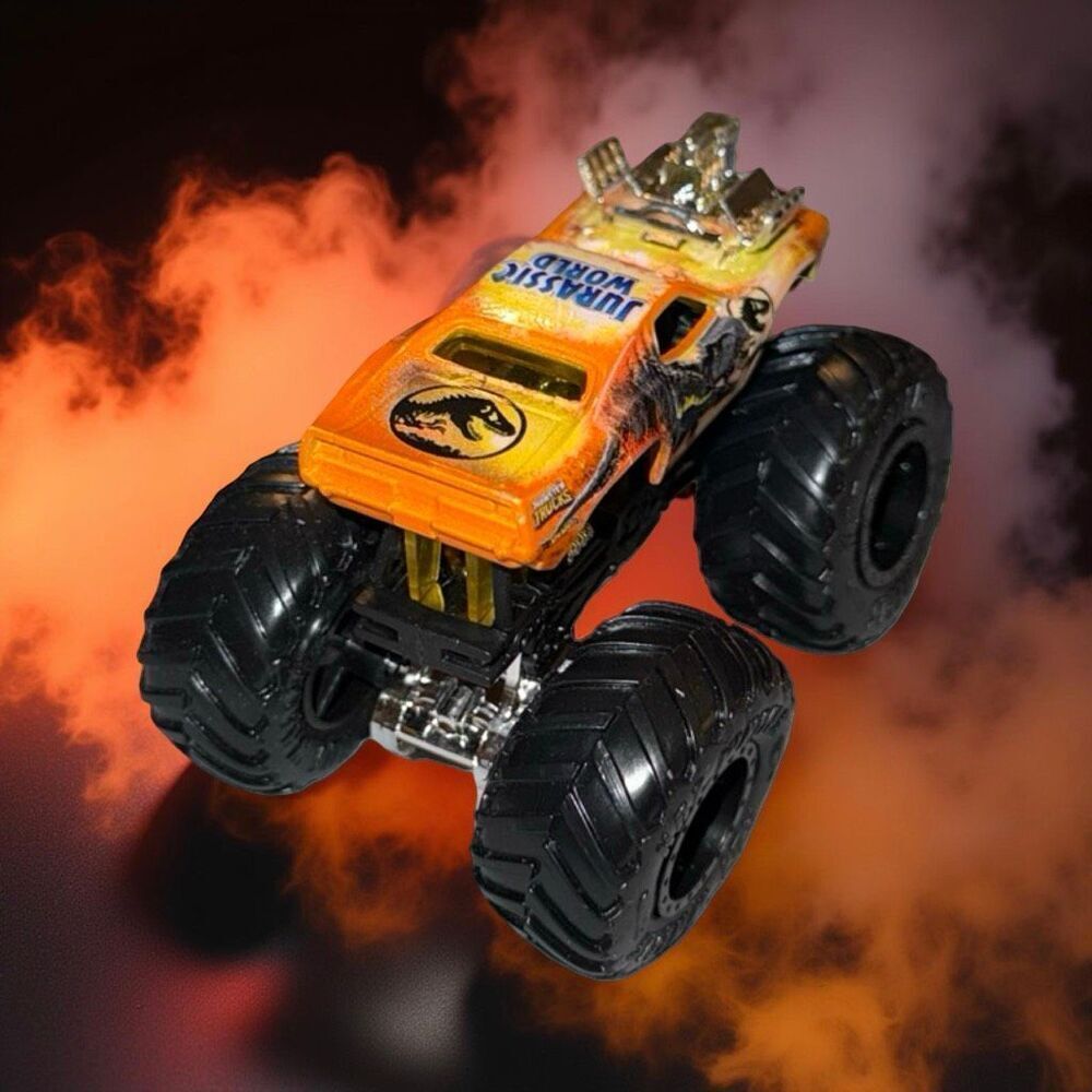 Hot Wheels Monster Jam Jurassic World JP Orange 4x4 Monster Truck 1:64 A47